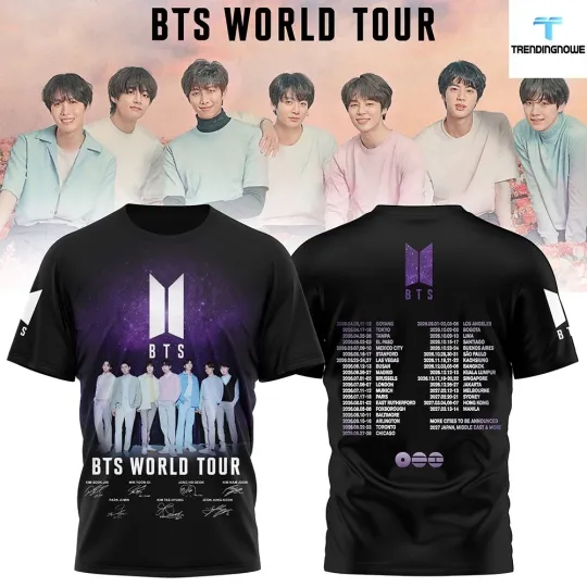 BTS Love Yourself World Tour 2026 Signatures T-Shirt