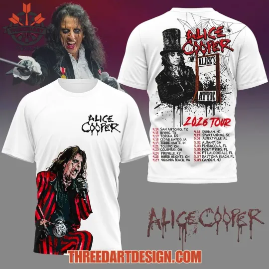 Alice Cooper 2026 Tour 3D T-shirt