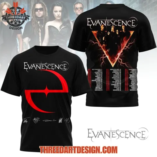 Evanescence 2026 Concert Tour 3D T-shirt