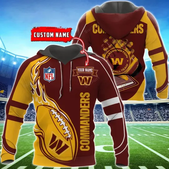 Discover Personalized Washington Football Team Commanderss 3D Hoodie