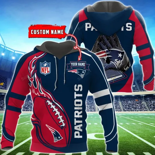 Discover Personalized New England Football Team Patriotss 3D Hoodie
