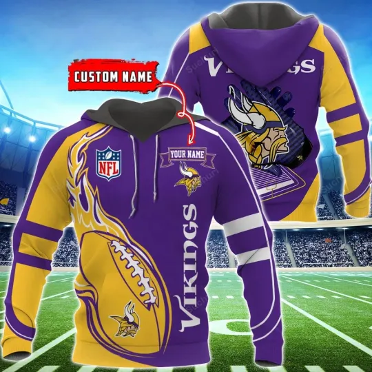 Discover Personalized Minnesota Football Team Vikingss 3D Hoodie
