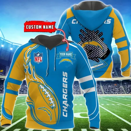 Discover Personalized Los Angeles Football Team Chargerss 3D Hoodie