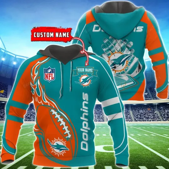 Discover Personalized Miami Football Team Dolphinss 3D Hoodie