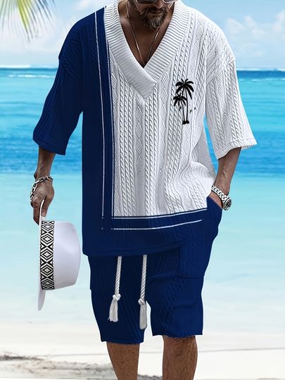 Starry OBM 2024 Men’s V-Neck T-Shirt and Shorts Set