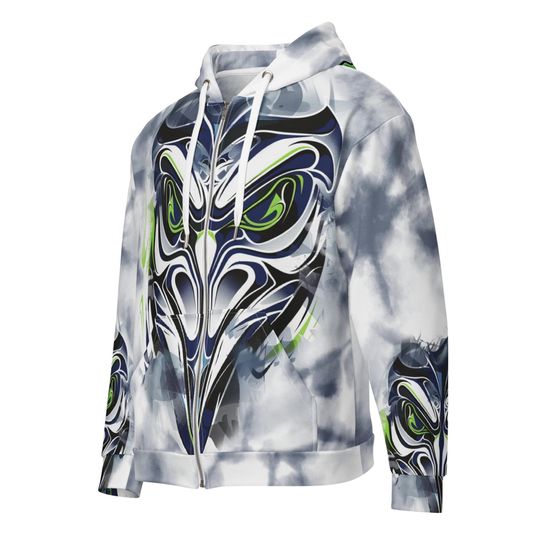 Discover Seattle Seahawks 3D Zip Hoodie Recycled