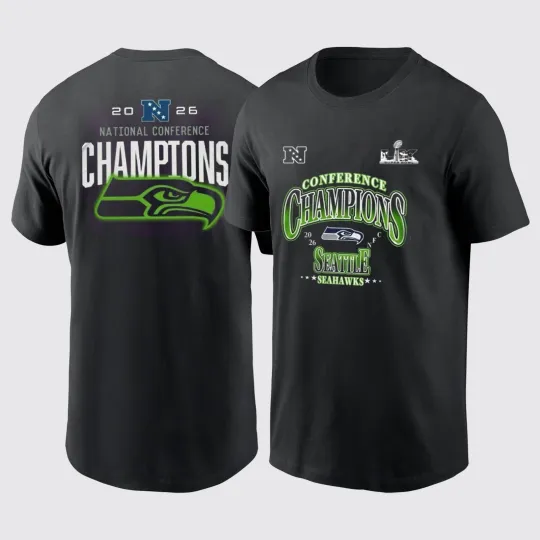 Seattle Seahawks 2026 NFC Conference Champions 2 sided T-Shirt