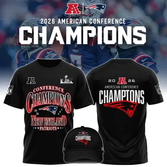 Discover New England Patriots AFC Champions 2026 T-Shirt