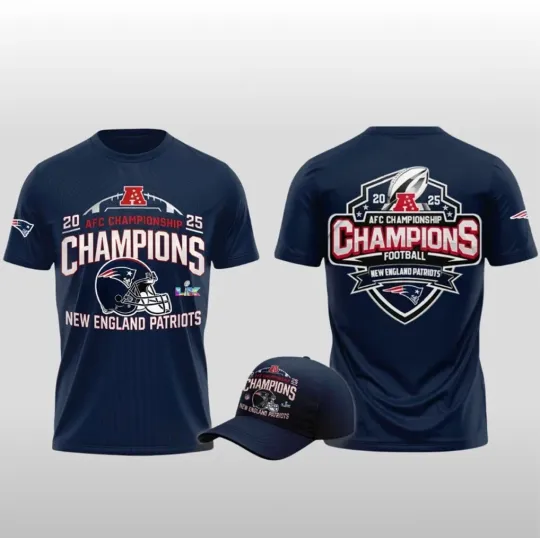 Discover New England Patriots 2026 AFC Conference Champions T-Shirt