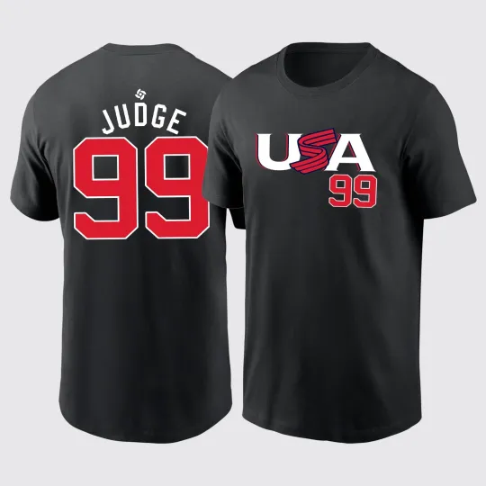 Discover Aaron Judge #99 2026 World Baseball Classic USA Team Player Fans T-Shirt
