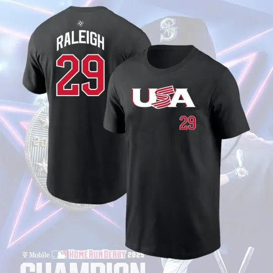Discover Cal Raleigh #29 2026 World Baseball Classic USA Team Player Fans T-Shirt