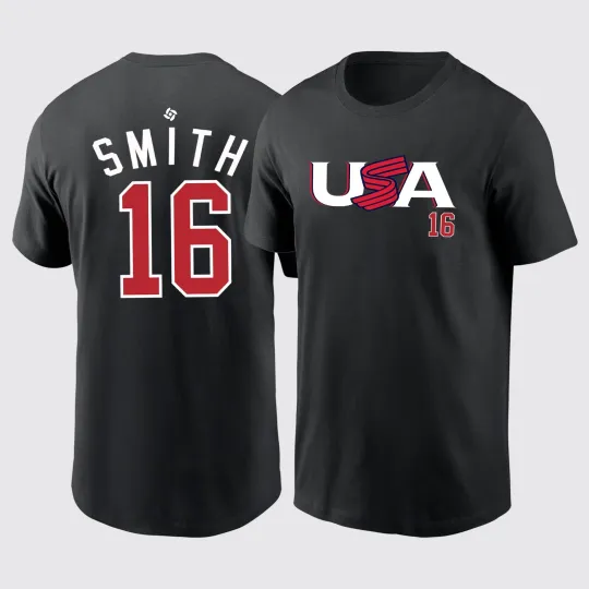 Will Smith #16 2026 World Baseball Classic USA Team Player Fans T-Shirt