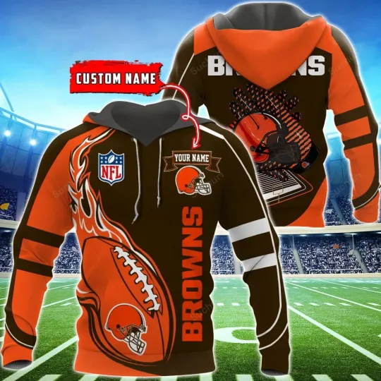 Discover Personalized Cleveland Football Team Brownss 3D Hoodie