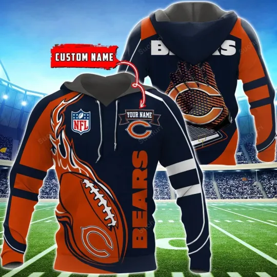 Discover Personalized Chicago Football Team Bearss 3D Hoodie