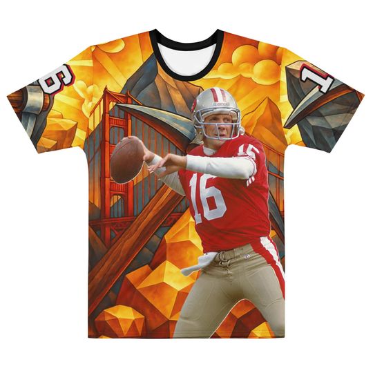 Joe Montana Inspired 3D Crew Neck T-Shirt for Men