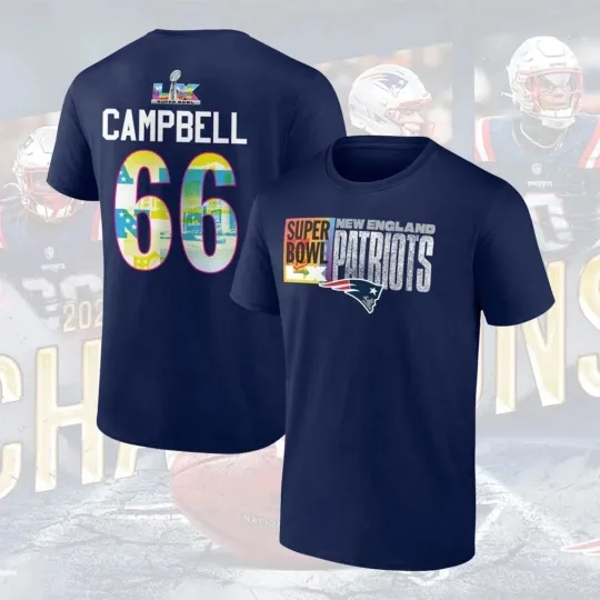 Discover Will Campell #66 New England Patriots Super Bowl LX Shirt