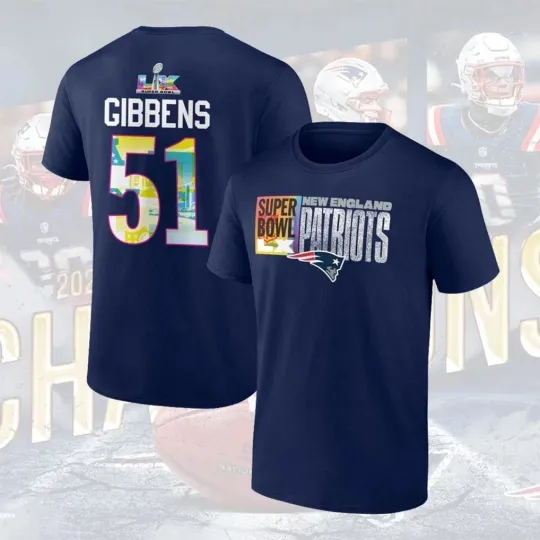 Discover Jack Gibbens #51 New England Patriots Super Bowl LX Shirt