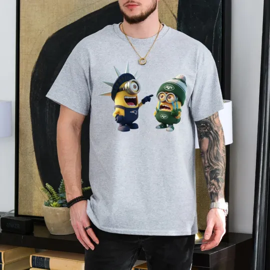 Discover Patriots Minions Football Shirt, Funny Minions T-Shirt