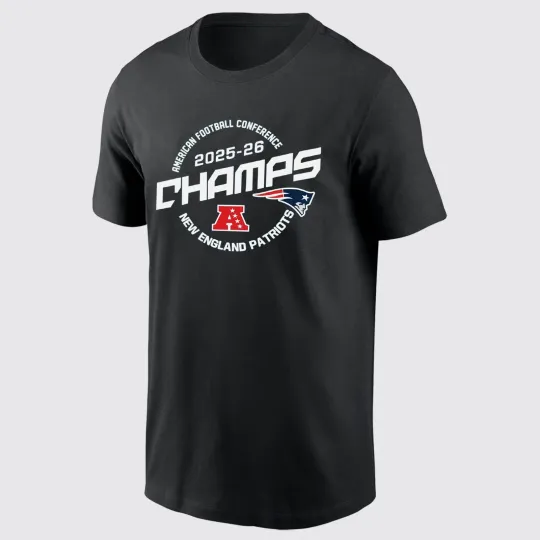 Discover 2025-26 New England Patriots AFC Champions T-Shirt