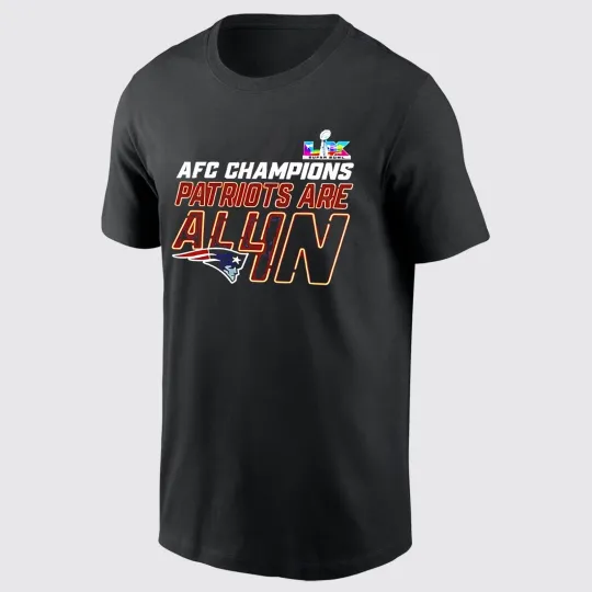 Discover New England Patriots Are All In AFC Conference Champions T-Shirt