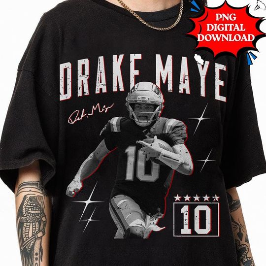 Discover Drake Maye Signature Vintage File Football Fan Lovers,Drake Maye 90s Png, Drake Maye File, Gifts For Fan Lovers Png