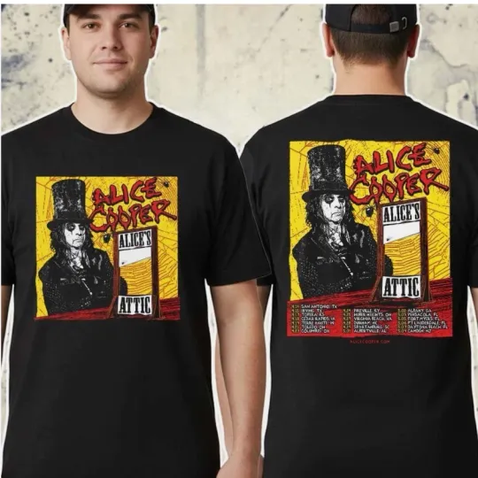 Discover Alice Alices Attic Tour 2026 Cities List For April And May T-Shirt
