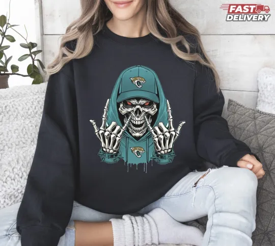 Discover Jaguars Skull Football Sweatshirt, Gift for Fan