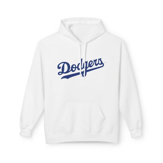 Dodgers Script Logo Hoodie Baseball Team Pullover