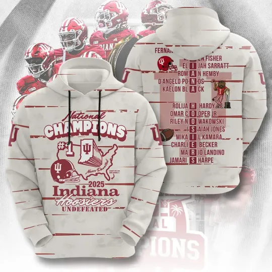 Discover Hoosiers Football 3D Hoodie