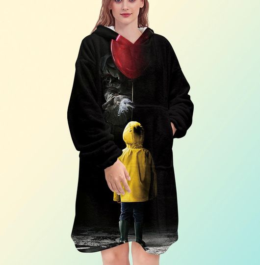 Discover It blanket hoodie, clown oversize fleece sweatshirt, Unisex