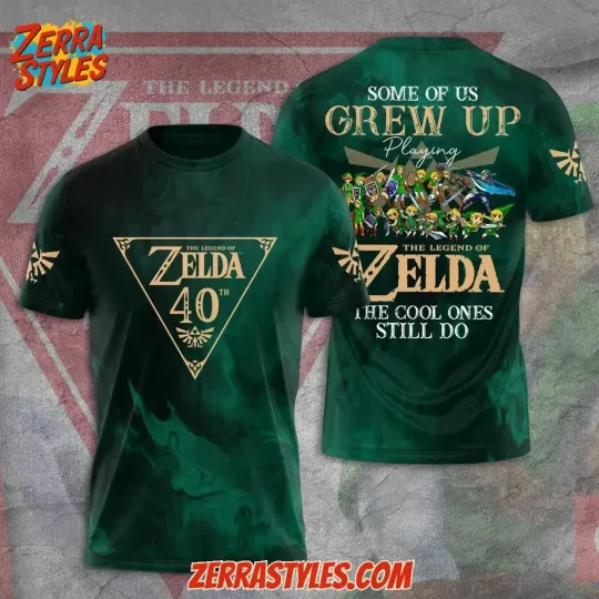 Discover The Legend Of Zelda Game 40th Anniversary 2026 3D T-Shirt
