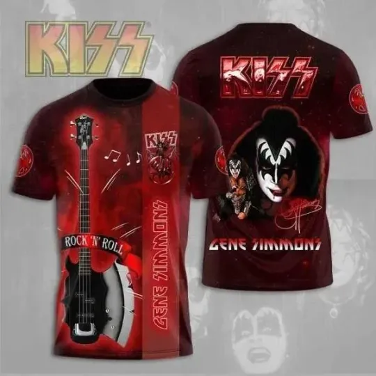 Discover Gene Simmons Kissmas Band 3D T-shirt