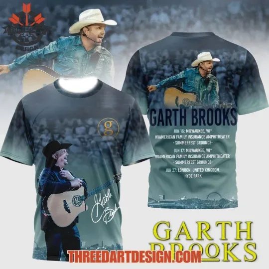 Discover Garth Brooks Tour 3D T-Shirt