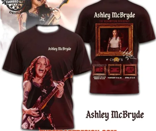 Discover Ashley Mcbryde The Redemption Residency 3D T-Shirt