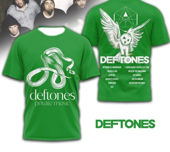 Discover Deftone Private Music 2026 3D T-Shirt D266