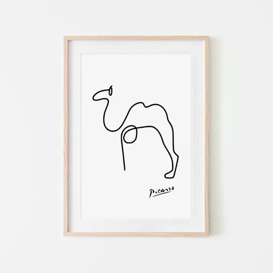 Discover Camel Line Art By Picasso Wall Art Print. Perfect Minimalist Wall Decor