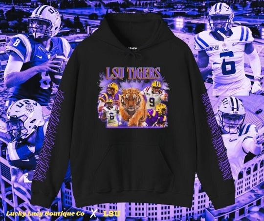 Discover Vintage LSU Tigers Football Hoodie with LSU Game Design for Men and Women