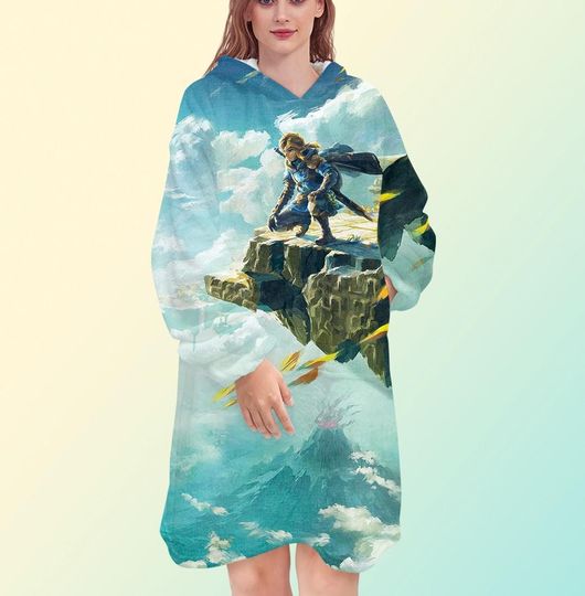 The Legend of Zelda Blanket Hoodie, Tears of the Kingdom Blanket Hoodie