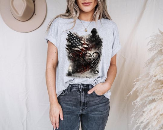 Discover Alex Jeffrey Pretti T-Shirt, In Memory of Alex Pretti, Social Justice Protest Tee, Human Rights Tee, Resist Abolish ICE Protest