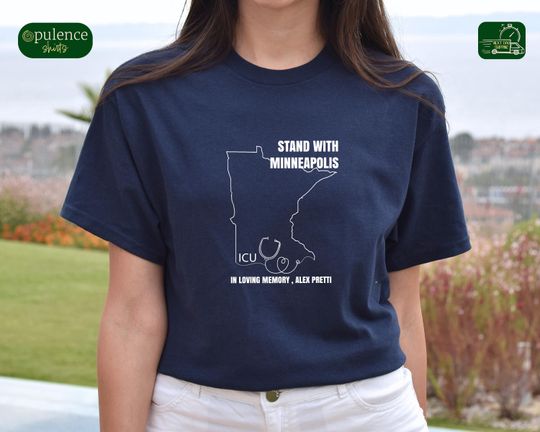 Discover Alex Pretti ICU Nurse T-Shirt, Stethoscope Heart Sweatshirt, Minneapolis Nurse Memorial Tee, Healthcare Worker Protest Gift