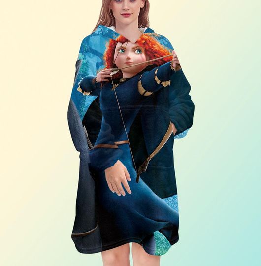 Discover Brave - Merida blanket hoodie, oversize fleece sweatshirt, Unisex