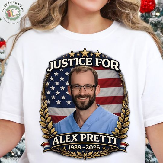 Discover Justice For Alex Pretti Shirt, Minneapolis Tribute Tee, ICU Nurse Memorial Design, 19892026 Remembrance T Shirt