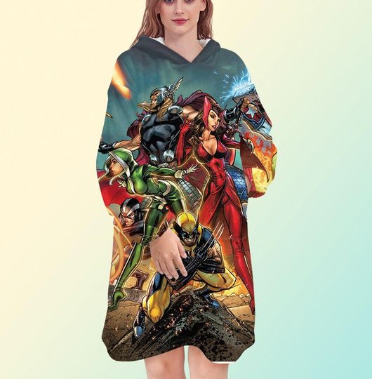 X-men vs Avengers Blanket Hoodie