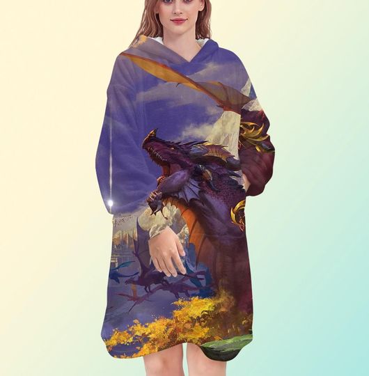 World of Warcraft Dragonflight Blanket Hoodie