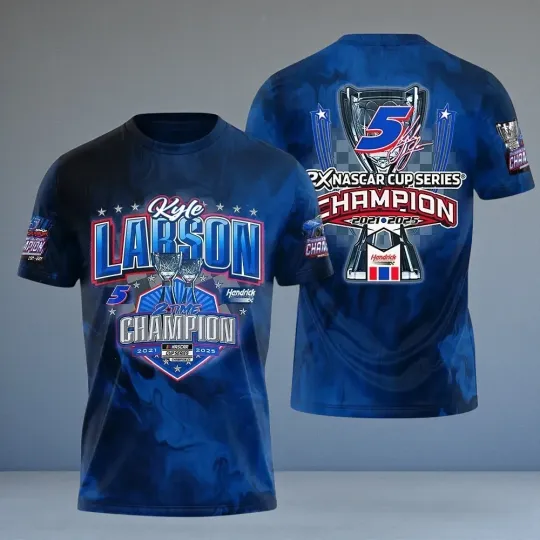 Kyle Larson 2026 Nascar Cup Series Champion 3D T-shirt
