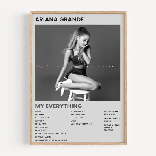 Ariana - My Everything Music Album Cover Music Poster. Great gift!