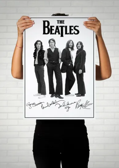 The Beatles Autographed Poster Print. Great Memorabilia Poster