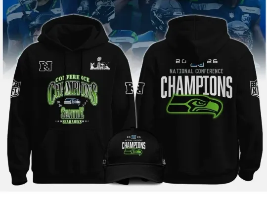 Seattle 2026 Champions Super Bowl LX Hoodie  3D