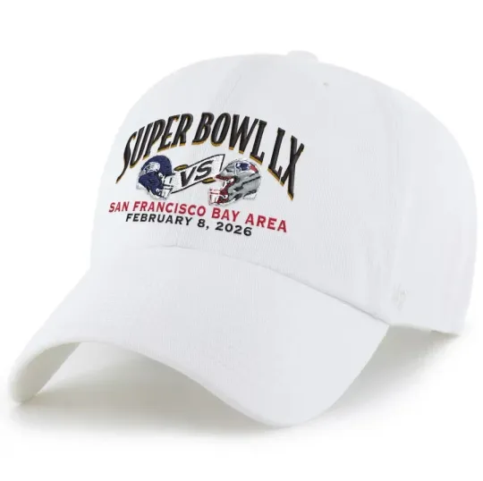 Discover Seattle Seahawk Vs. New England 1Patriot Super Bowl Lx Matchup Clean Up Cap