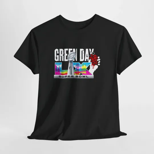 Discover Green Day Super Bowl Tee | Band Logo Graphic Tee